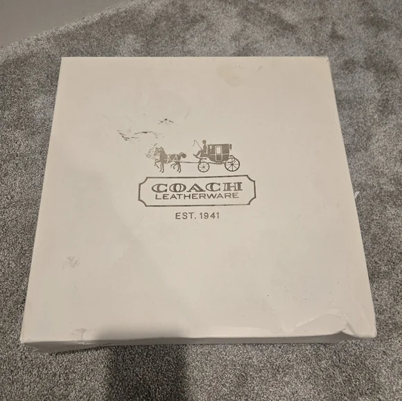 Coach Brown Suede Tote Bag With Blue Stitching - Picture 4 of 6